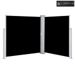 Uvlačiva bočna tenda 140 x 600 cm crna - Crna 140 x 600 cm