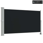 Uvlačiva bočna tenda za terasu 140 x 300 cm crna - Crna 140 x 300 cm
