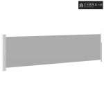 Uvlačiva bočna tenda za terasu 140 x 514 cm siva - Siva 140 x 500 cm