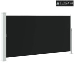 Uvlačiva bočna tenda za terasu 170 x 300 cm crna - Crna 170 x 300 cm