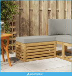 Vanjska stolica klupa s jastukom Bijela 80 x 43 x 45 cm - NOVO