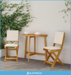 Vanjske bistro stolice 2 pcs Krem bijela 38 x 46 x 85 cm - NOVO