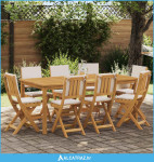 Vanjske bistro stolice 8 pcs Krem bijela 38 x 46 x 85 cm - NOVO