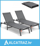 Vanjske ležaljke, aluminijske vrtne ležaljke s podesivim 5 položaja, s