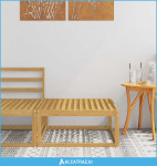 Vanjski otoman Čvrsto drvo akacije Bijela 79 x 79 x 37 cm - NOVO