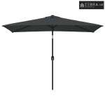 Vanjski suncobran s metalnim stupom 300 x 200 cm antracit - Antracit