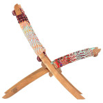 vidaXL Sklopiva stolica višebojna od tkanine chindi（286608）