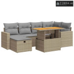Vrtna garnitura - 8-dijelni set vrtnih sofa od poliratana s jastucima