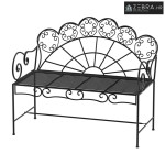 Vrtna klupa za 2 osobe 107x55,5x90,5 cm, crna