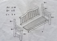 Vrtna klupa za 2 osobe