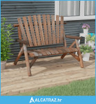 Vrtna klupa s 2 sjedala 119 x 85 x 98 cm masivno drvo smreke - NOVO