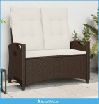 Vrtna klupa Smeđa i krem 105 x 60 x 112 cm Čelik i poliester - NOVO
