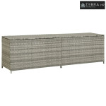 Vrtna kutija za pohranu od poliratana 200 x 50 x 60 cm siva
