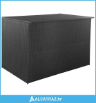 Vrtna kutija za pohranu od poliratana crna 150 x 100 x 100 cm - NOVO