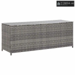 Vrtna kutija za pohranu siva 150 x 50 x 60 cm od poliratana - Siva