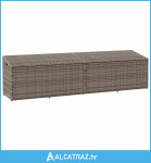 Vrtna kutija za pohranu siva 220x50x58 cm poli ratan - NOVO