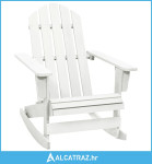 Vrtna stolica za ljuljanje drvena bijela - NOVO