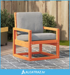 Vrtna stolica voštano smeđa 57,5 x 63 x 76 cm masivna borovina - NOVO
