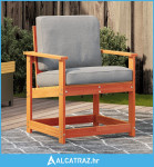 Vrtna stolica voštano smeđa 62 x 55 x 77 cm od masivne borovine - NOVO