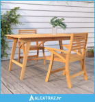 Vrtne stolice 2 kom 58 x 58 x 87 cm od masivnog bagremovog drva - NOVO