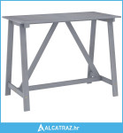 Vrtni barski stol sivi 140 x 70 x 104 cm masivno bagremovo drvo - NOVO