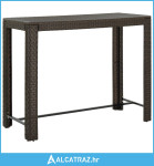 Vrtni barski stol smeđi 140,5 x 60,5 x 110,5 cm od poliratana - NOVO