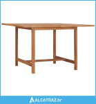 Vrtni blagovaonski stol 110 x 110 x 75 cm od masivne tikovine - NOVO