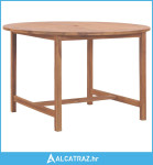 Vrtni blagovaonski stol Ø 110 x 75 cm od masivne tikovine - NOVO