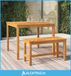 Vrtni blagovaonski stol 90 x 90 x 74 cm masivno bagremovo drvo - NOVO