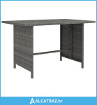 Vrtni blagovaonski stol sivi 110 x 70 x 65 cm od poliratana - NOVO