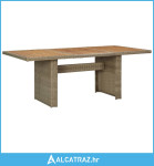 Vrtni blagovaonski stol smeđi 200 x 100 x 74 cm od poliratana - NOVO
