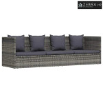 Vrtni ležaj sivi 200 x x 60 cm od poliratana