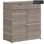 Vrtni ormarić za pohranu sivi 105 x 55 x 113 cm od poliratana