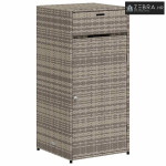 Vrtni ormarić za pohranu sivi 55x55x111 cm od poliratana