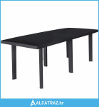 Vrtni stol antracit boje 216 x 90 x 72 cm plastični - NOVO