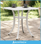 Vrtni stol bijeli 53 x 53 x 53 cm od lijevanog aluminija - NOVO