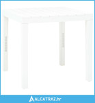 Vrtni stol bijeli 78 x 78 x 72 cm plastični - NOVO