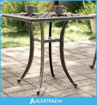 Vrtni stol brončani 53 x 53 x 53 cm od lijevanog aluminija - NOVO