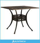 Vrtni stol brončani 90 x 90 x 73 cm od lijevanog aluminija - NOVO