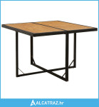 Vrtni stol crni 109 x 107 x 74 cm od poliratana i drva bagrema - NOVO