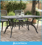 Vrtni stol crni 150 x 90 x 72 cm od lijevanog aluminija - NOVO