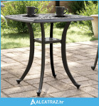 Vrtni stol crni 53 x 53 x 53 cm od lijevanog aluminija - NOVO