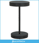 Vrtni stol crni 60,5 x 106 cm od poliratana - NOVO