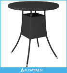 Vrtni stol crni 70 x 70 x 73 cm od poliratana - NOVO