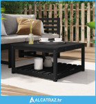 Vrtni stol crni 82,5 x 82,5 x 45 cm od masivne borovine - NOVO