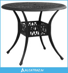 Vrtni stol crni 90 x 90 x 74 cm od lijevanog aluminija - NOVO
