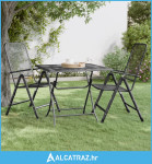 Vrtni stol od ekspandirane metalne mreže 80x80x72 cm antracit - NOVO