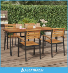 Vrtni stol s U-nogama 180x90x75 cm od masivnog drva bagrema - NOVO