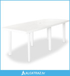 Vrtni stol od plastike bijeli 210 x 96 x 72 cm - NOVO