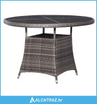 Vrtni stol sivi 110 x 74 cm od poliratana - NOVO
